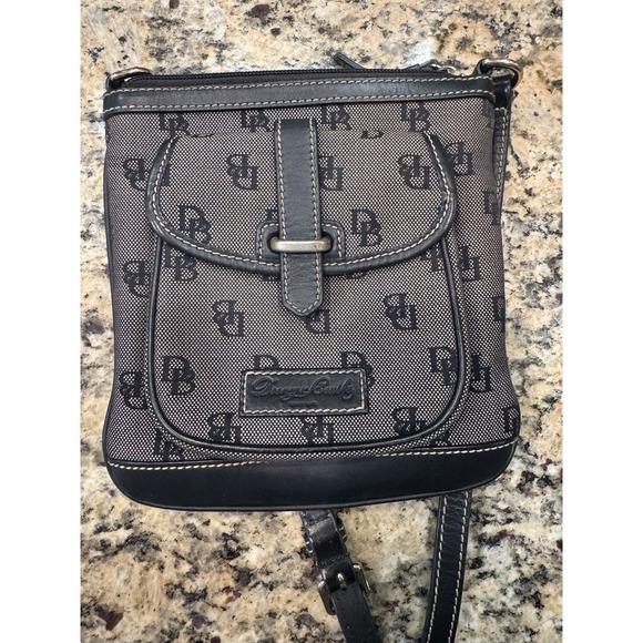 Dooney & Bourke Handbags - Dooney Bourke Messenger Crossbody Shoulder Bag Logo Canvas Leather